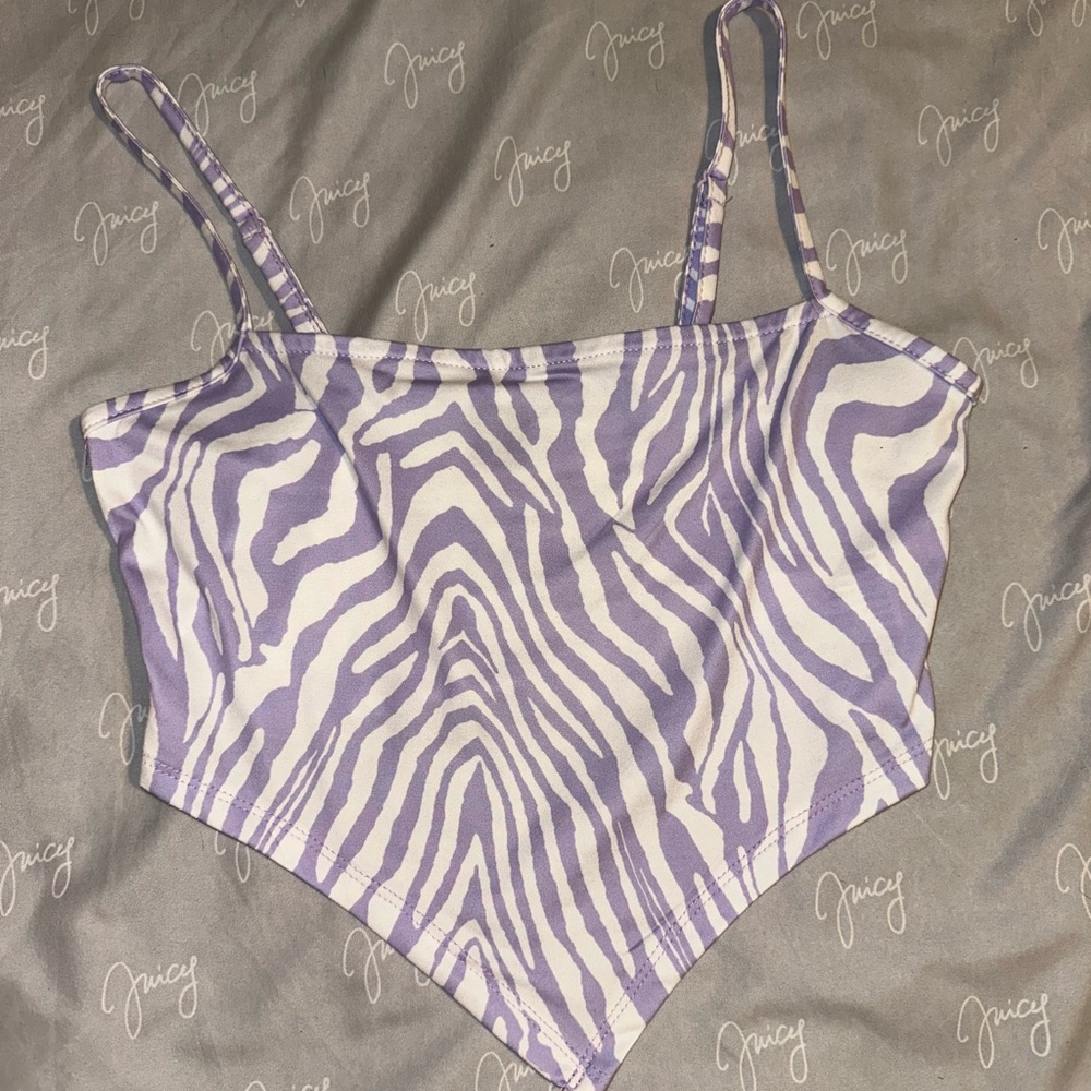 Shein zebra crop top